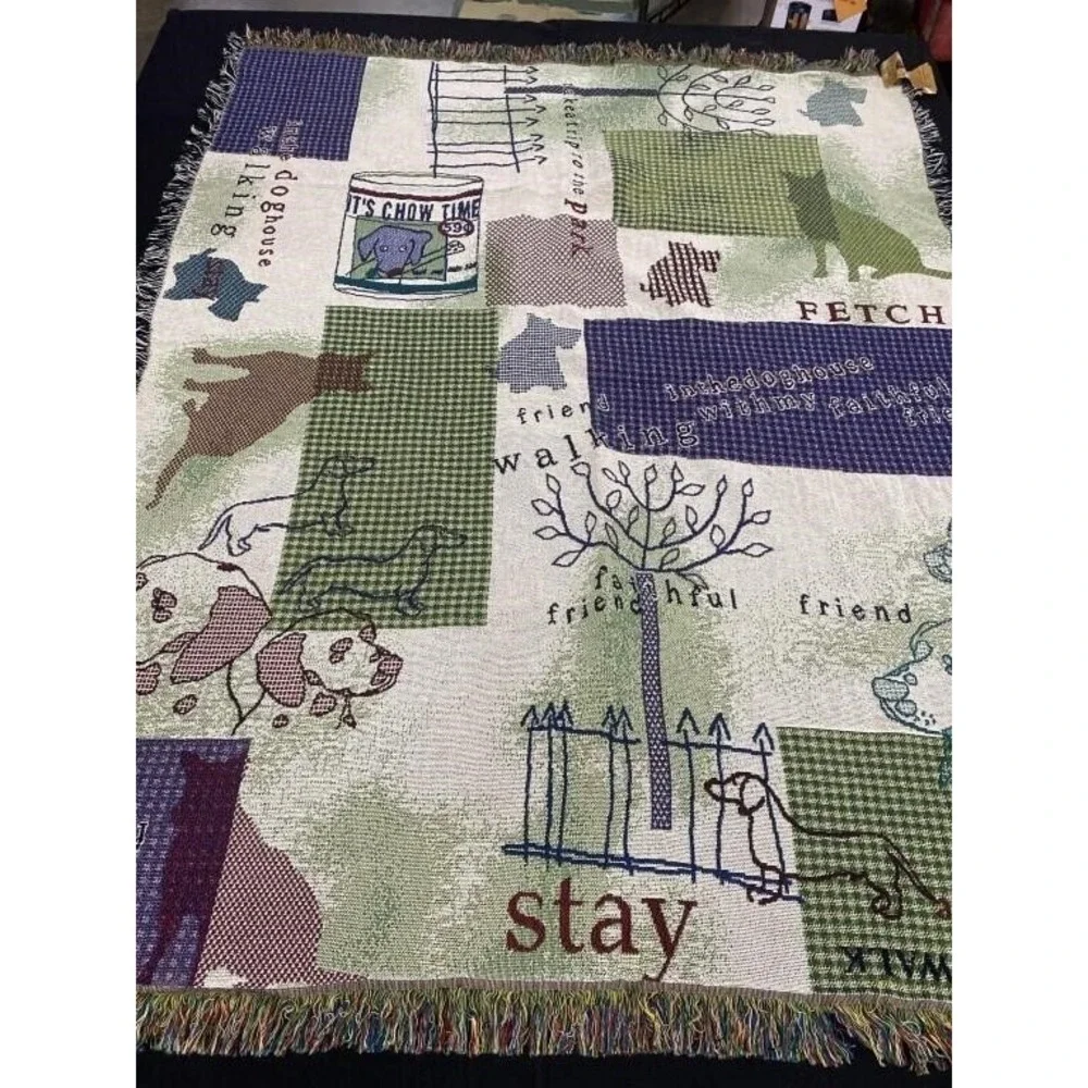 American Classics Lifestyles Faithful friend Dog Tapestry Throw USA Made